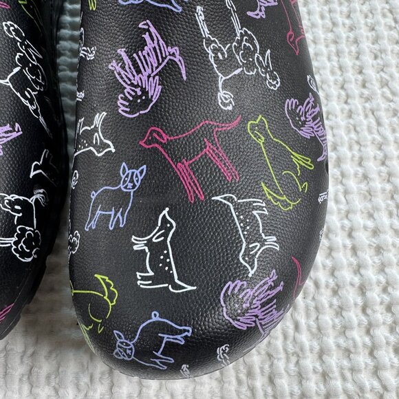 Dansko Womens Black Kane Dogs Mule Clogs Sz 40 - Picture 2 of 10